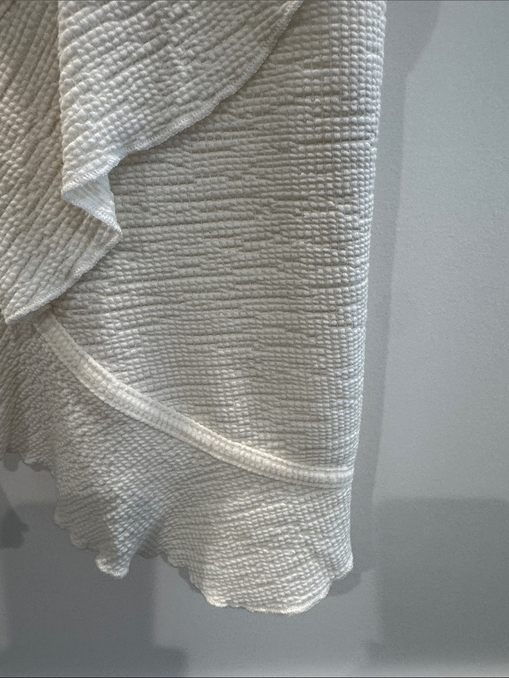 American Rag Cream Ruffle V-Neck Textured Camisole - Picture 3 of 5